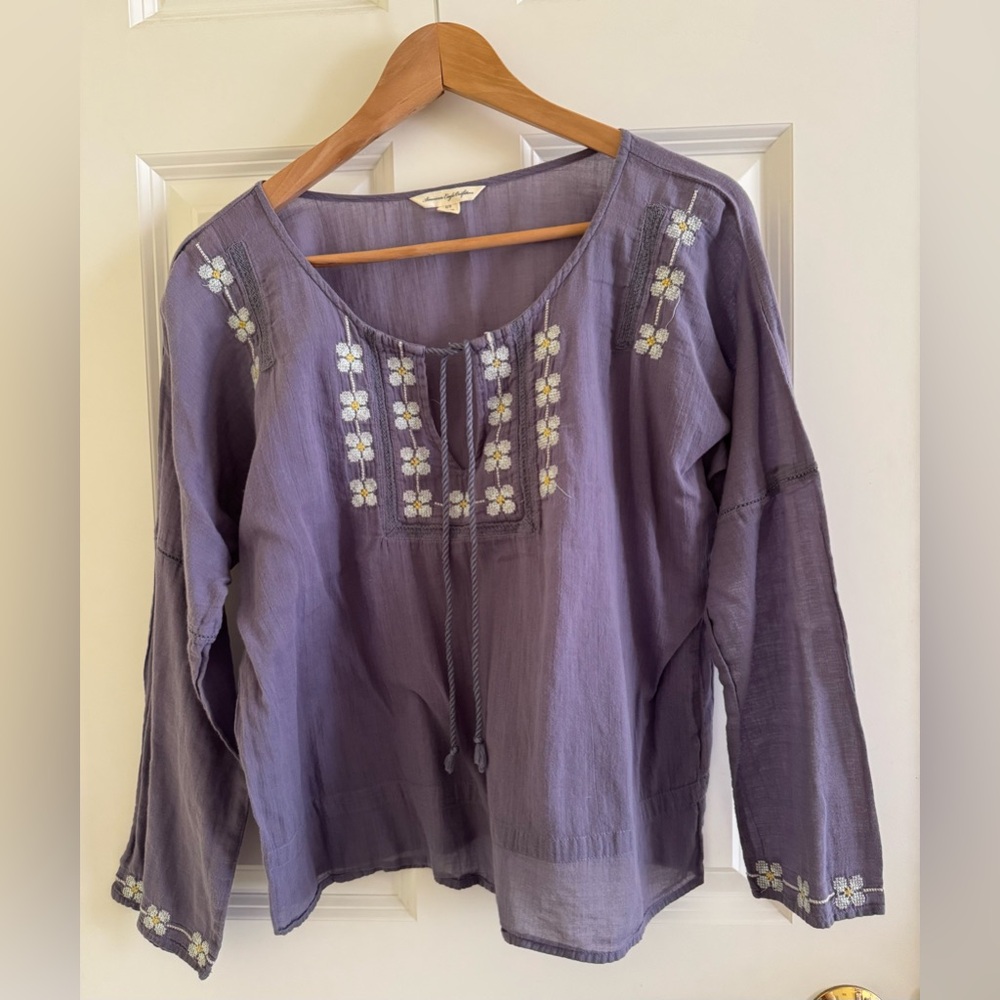 American Eagle Outfitters  Embroidered Blouse